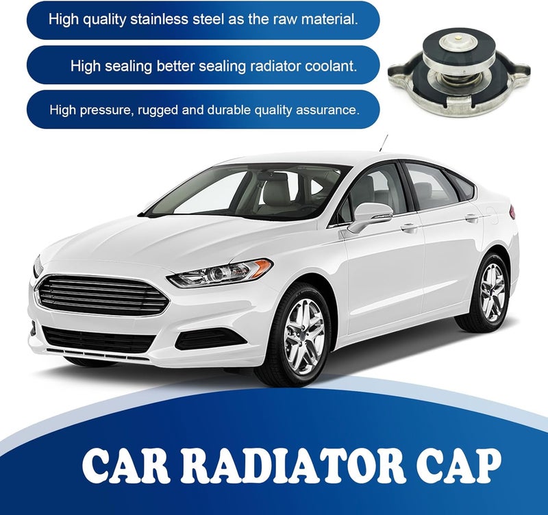 GKmow Pack-1 Radiator Cap, Stainless Steel Engine Seal Cover, 16 PSI Original Equipment Replacement, Durable Radiator Cover Assembly, Automotive Part, Compatible with Dodge, Jeep (Silver) - Image 3